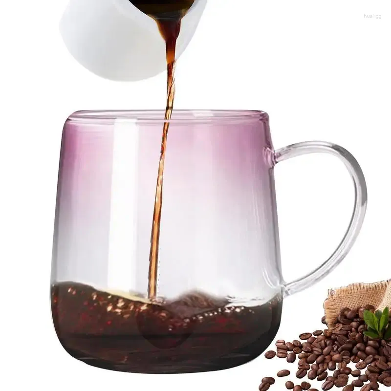 Vinglas 430 ml glas kaffemuggar multifunktionell värmebeständig drickkopp med handtag för hemkök och utomhus campingverktyg