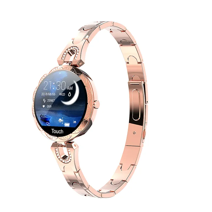 Mode femme Bracelet Ak15 fréquence cardiaque podomètre sommeil moniteur Android montre intelligente pour les femmes