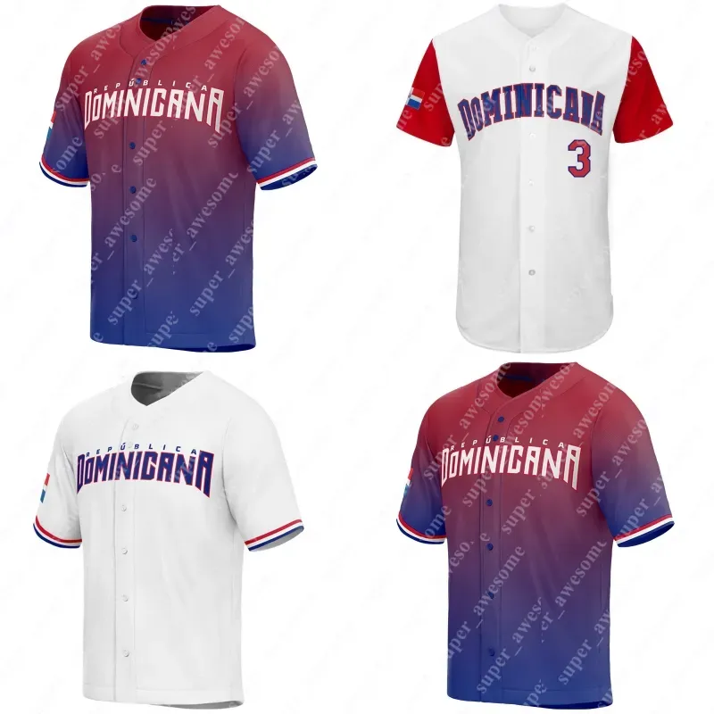 Jerseys De Béisbol 2023 República Dominicana Jersey De Béisbol Manny