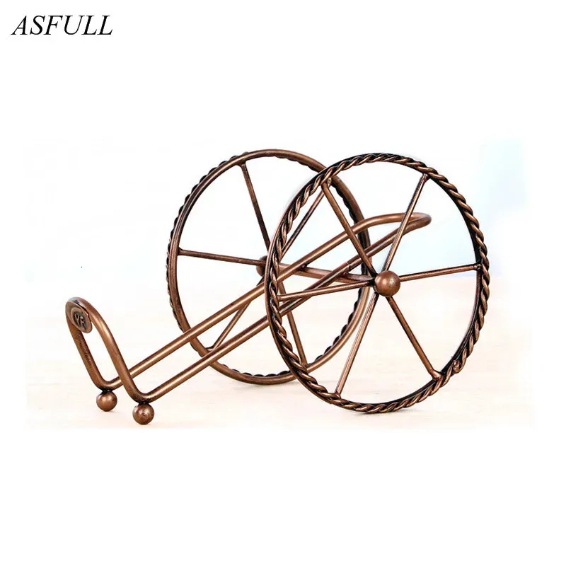 Bar Tools ASFULL European style Metal Red wine rack Bronze Iron wheels Design Wine Holder Home Bar Decor Shelf display Beer whisky wine 231025