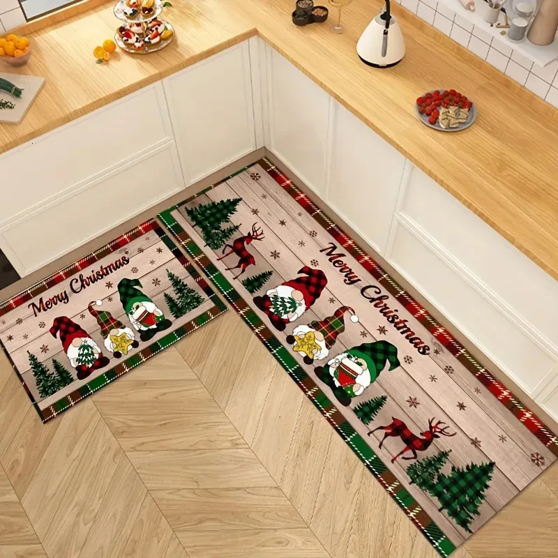 Tapijt Kerst Kabouter Keuken Vloermat Thuis Entree Deurmat Decor Hal Balkon Tapijt Woonkamer Tapijt Badkamer Antislip Voetkussentje 231024