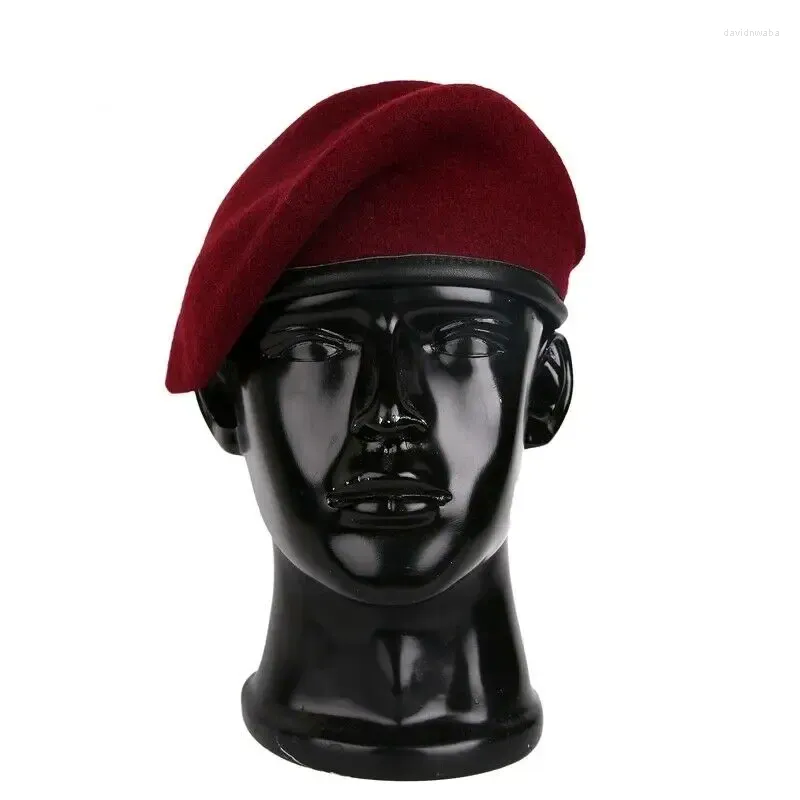 Berets US Army Airborne Special Forces Group Purplay Red Wool Beret Reenactment