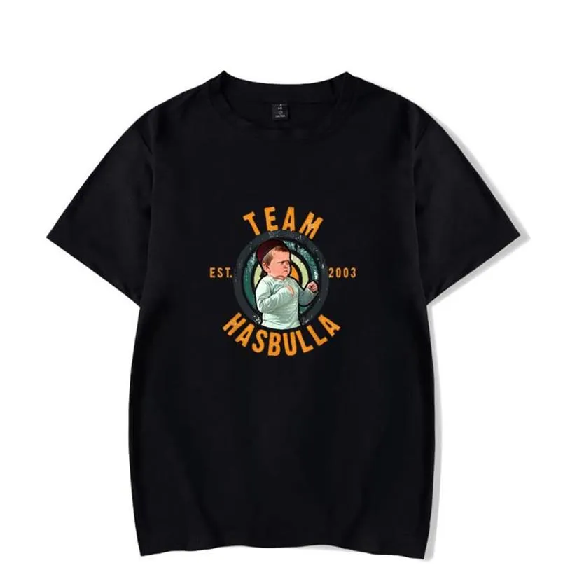 Herr t-shirts-team hasbulla leende klassisk stridande tryck tshirt sommarlovet gata män kvinnor avslappnad kawaii streetwear t-s261c