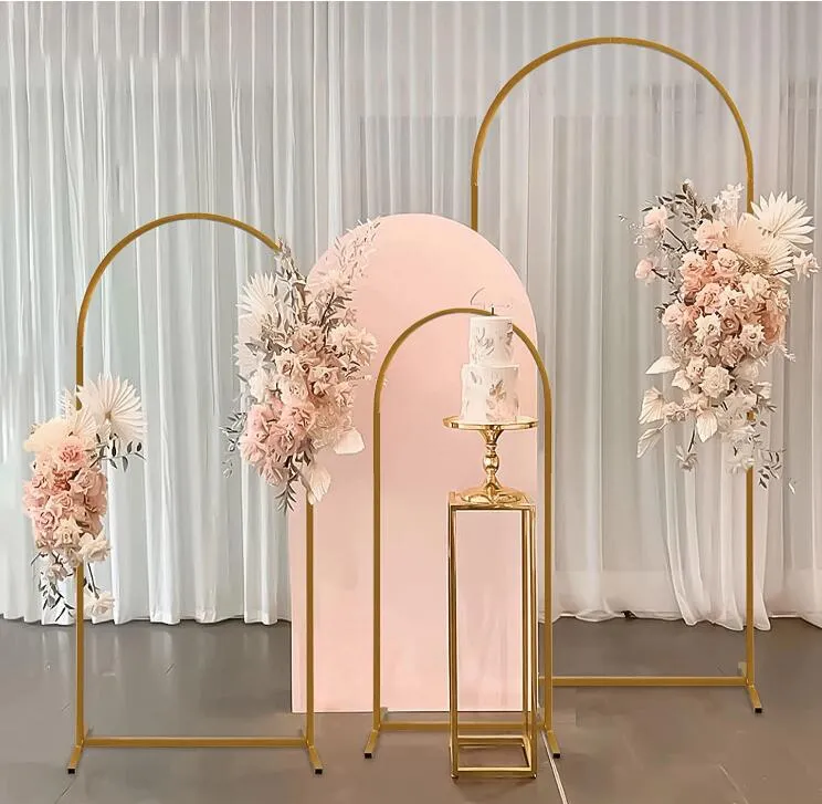 3pcs/Set Wedding Arch Metal Backdrop Frame Balloon Flower Stand For WeddingBirthday Party Garden Photos Background Decoration