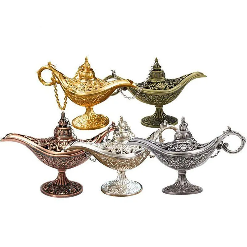 Novelty Items Novelty Items Fairy Tale Aladdin Magic Lamp Vintage Censer Creative Metal Aroma Burner Incense Burners Christmas Gift We Dh436