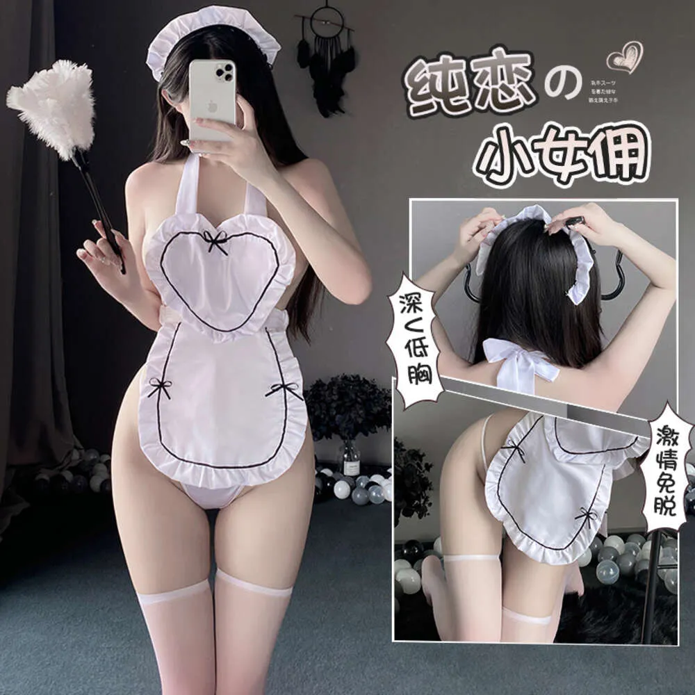 Cosplay Cosplay Donne di età Bianco Sexy Porno Cameriera Costume Biforcazione Giochi di ruolo erotici Desire One Piece Perizoma Spedizione gratuita