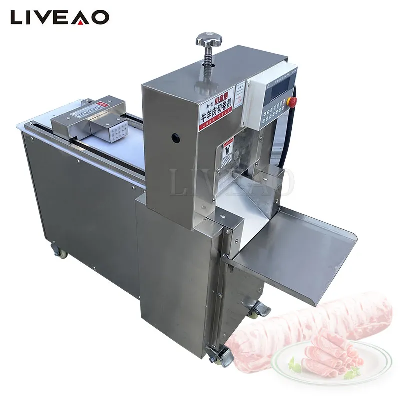 Electric Mutton Rolls Meat Slicer Mincer Automatic Beef Lamb Pork Belly