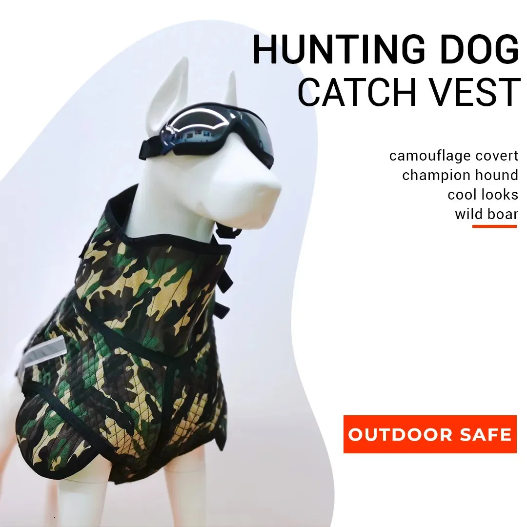 Vêtements pour chiens Sanglier Chien Catch Gilet Extérieur Porc Chasse Vêtements Porc Coupe Gear Gilet Avec Collier Protection Scurity Chien Vêtements Chasse Armure 231025