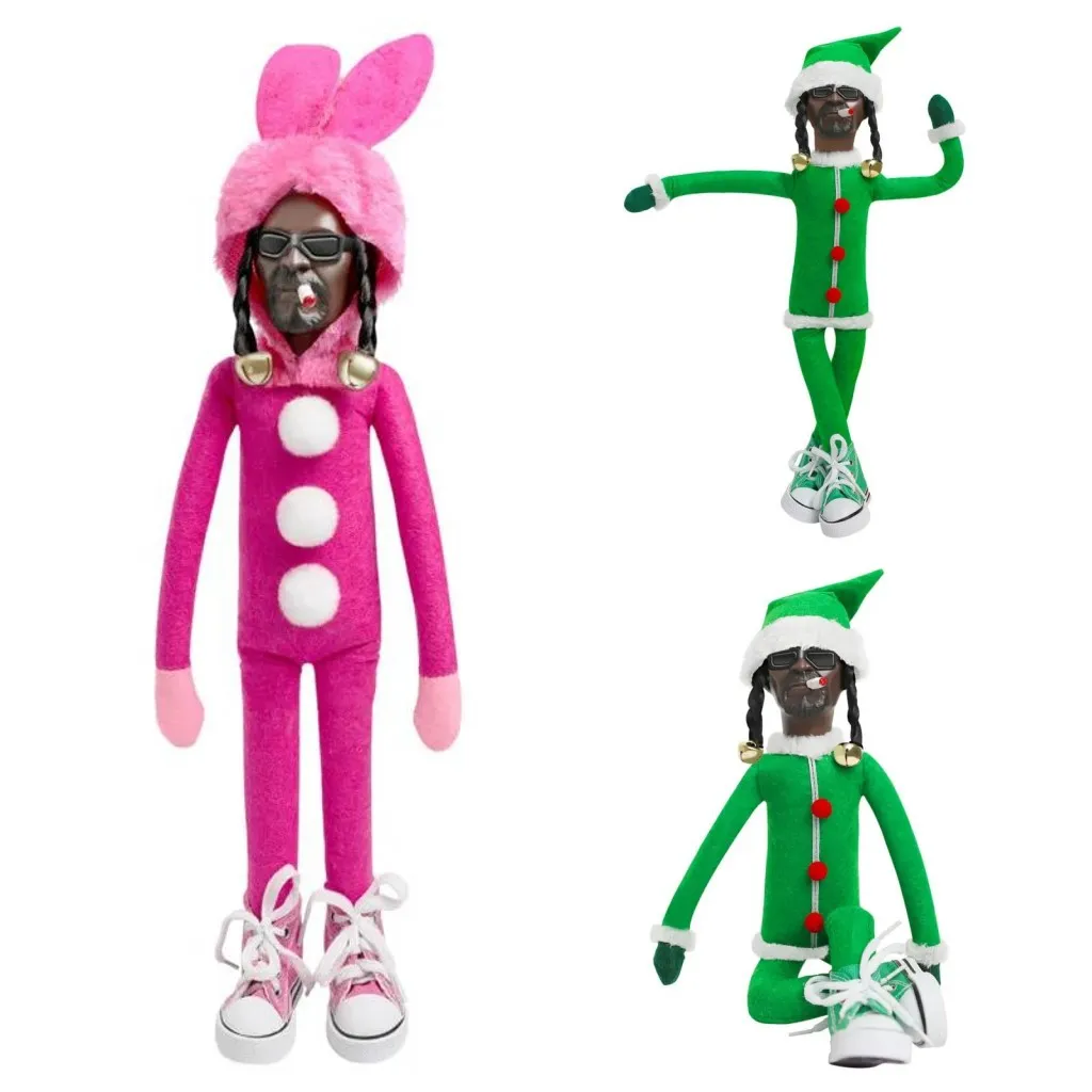Creatieve Snoop On A Stoop Kerst Elf Pop Spy On A Bent Kerstversiering Xmas Home Pluche Ornament 2023 Nieuwjaar cadeau Speelgoed