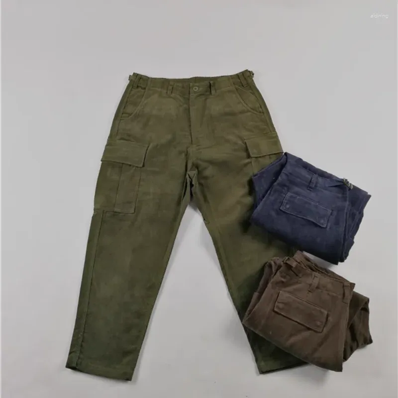 Jeans da uomo 2023ss High Street Pocket Pantaloni cargo in velluto a coste Vintage Y2k Abbigliamento streetwear Techwear Pantaloni da uomo Pantaloni sportivi Abbigliamento