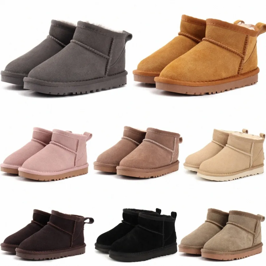 Australia Classic boots kids shoes girls designer ultra slip-on winter Children toddler kid shoe youth baby Boys Boot mini warm snow walking b 12Ci#