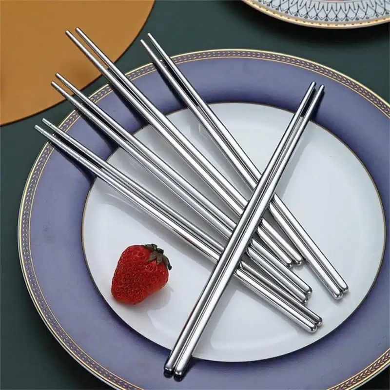 Chopsticks 1-Stainless Steel Portable Non-slip Sticks Tableware 21cm Chinese Kitchen Tools