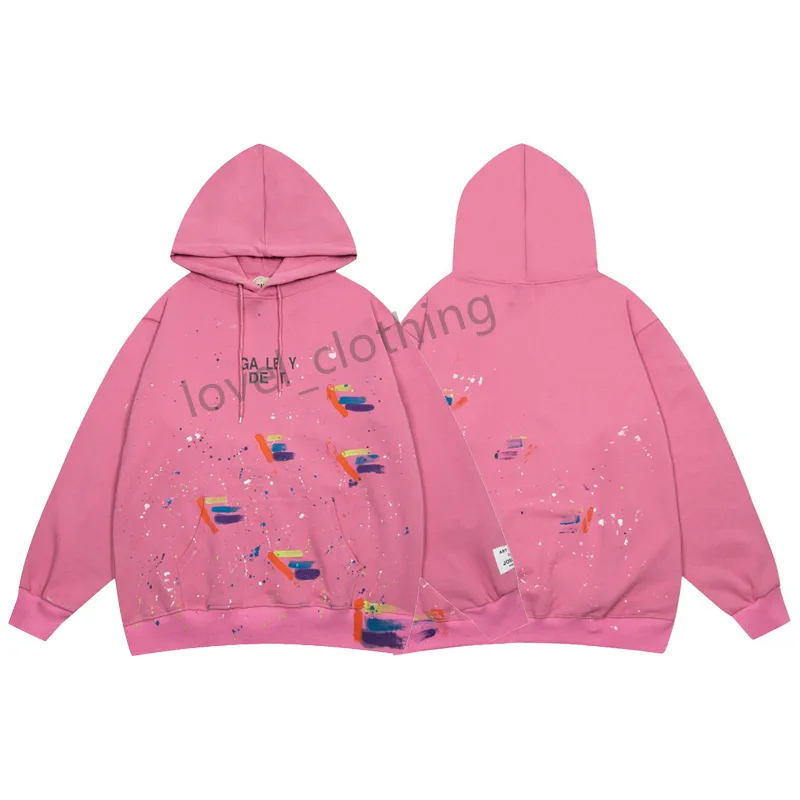 Galleries designer hoodie mens women fashion hoodies pink graffiti paint ink printing graphic sweatshirts luxurys brand tops Clothing Size S-XL