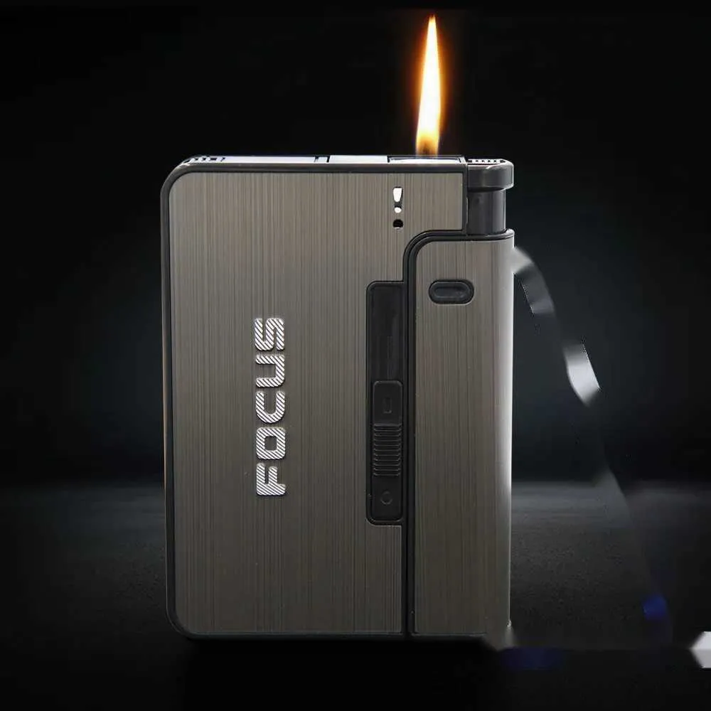 focus cigarette case with lighter Lighters FOCUS Portable Automatic Cigarette Case... From Belylin, $3.03