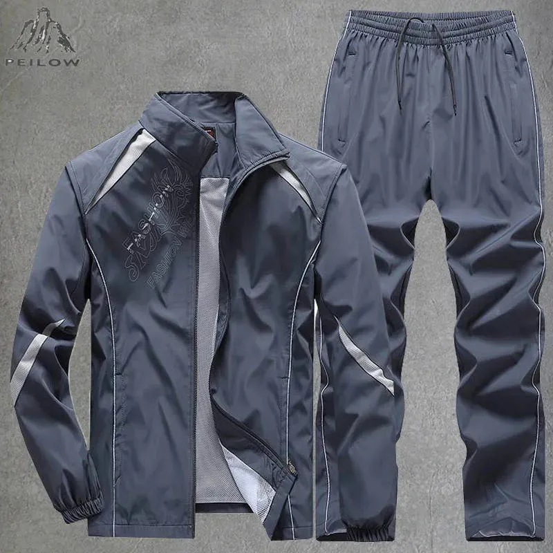 Men S Tracksuits Winter Fall Casual Tracksuit Long Sleeve Basketball Sweatsuit Athletic Full Zip Running Jogging Sports Jacket Pants Set 231025