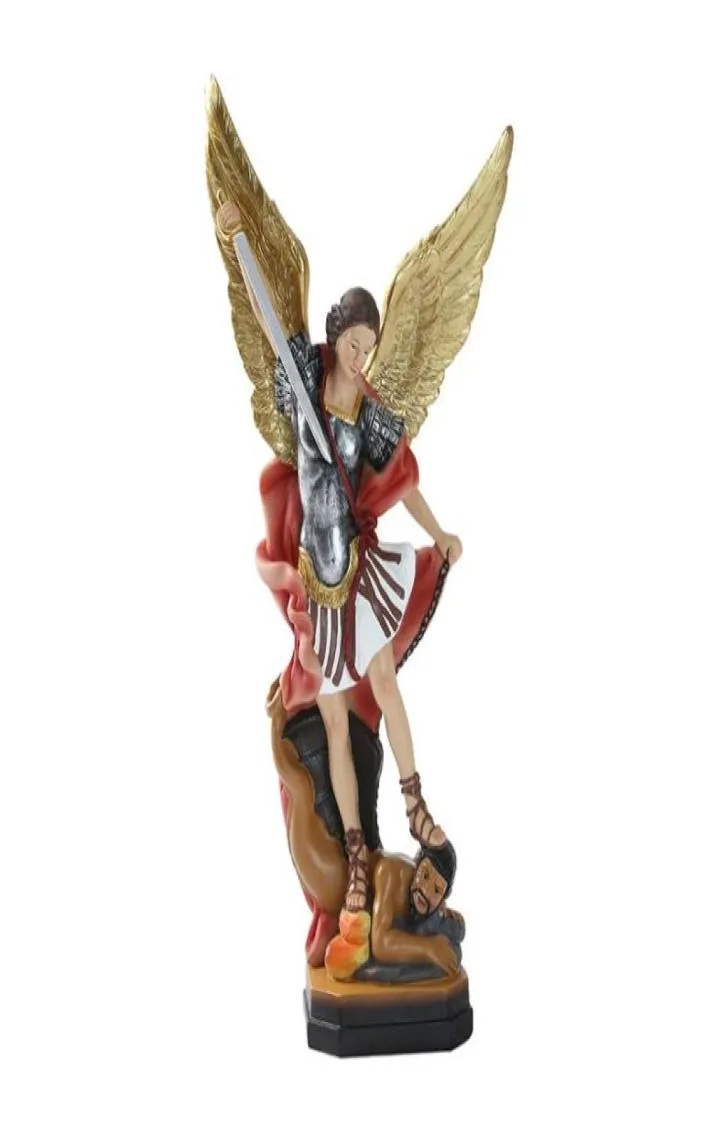 Staty Arts Crafts Harts Katolska religiösa 20 cm 8 tumsaint Michael Sculpture Staty Craft Supplies Figuren har betyg65609259390445