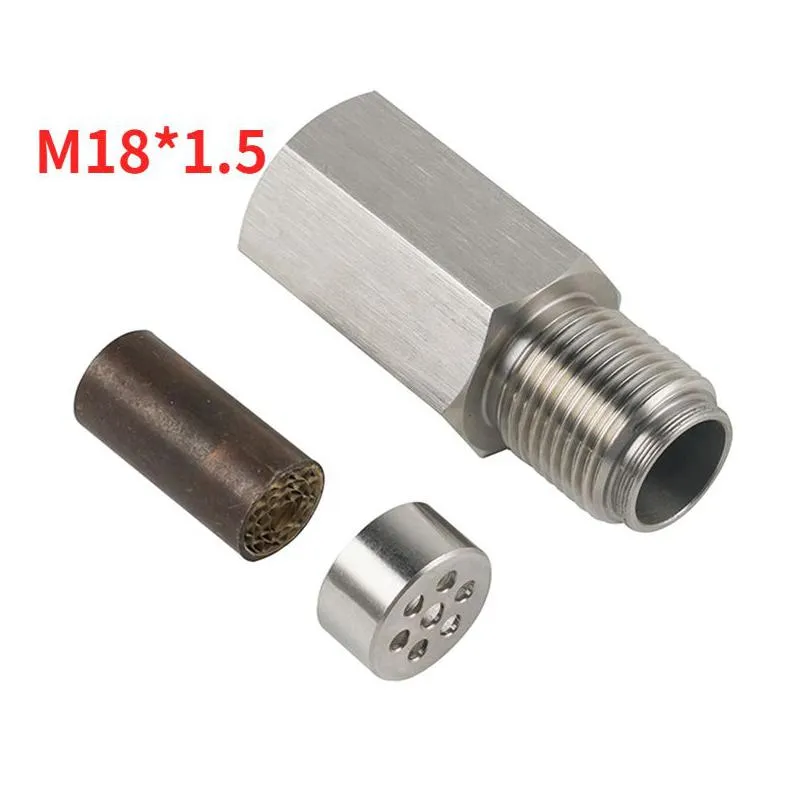 O2 Sensor Thread M18X1.5 Stainless Steel Ss304 With Mini Delete Catalyst And O2 Spacer For Check