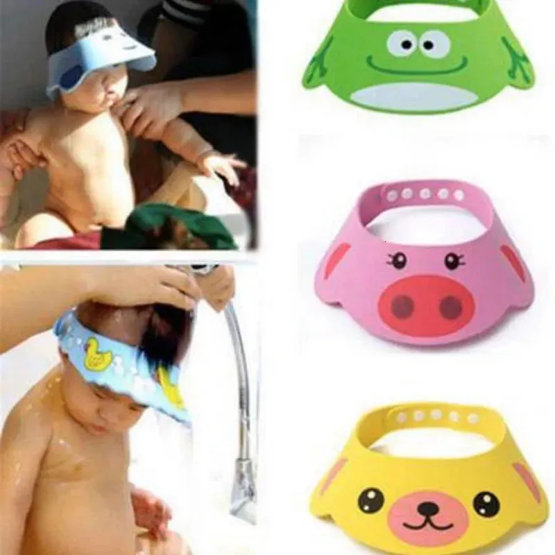 Cuffie per la doccia 10 pz/lotto Cuffia parasole Ragazzi Ragazze Cuffia da bagno morbida Apprendimento Capborn Baby Cartoon Cuffia per doccia 231024