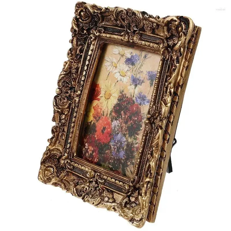 Frames Vintage Bilderrahmen Antik Po Tischplatte Wandbehang Europäischen Stil für Pos