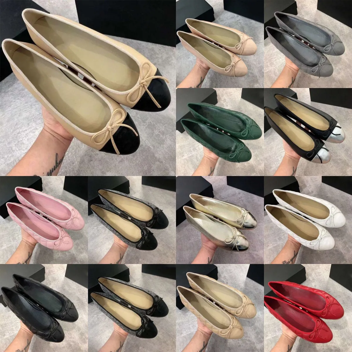 klänningskor designer balett platt sko vår höst båge mode båt sko läder läder laze loafers stora läder sula fårskinn kvinnor skor lyxskor klackar klackar