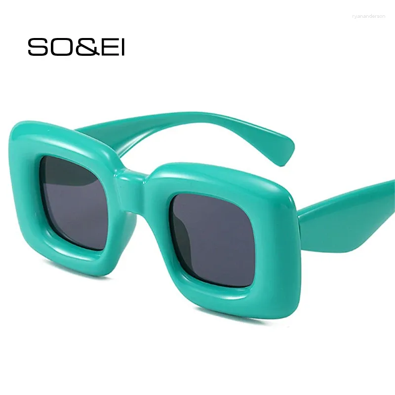 Lunettes de soleil Y2K Femmes Mode Candy Couleur Nuances UV400 Rétro Marque Designer Hommes Tendance Punk Unique Jambes Larges Lunettes de Soleil