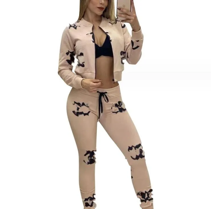 Women's Tracksuits Fall Knit 2 Piece Set Designer Luxury Jacket Oversized Diamond Pullovers Top Harem Pants Suits