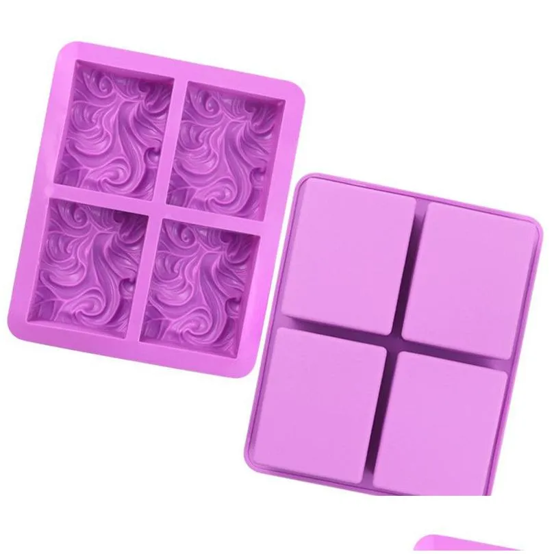 Baking Moulds 4 Wave Spray Sile Hand Soap Cake Mold Diy Baking Mod Dessert Decoration Accessories Bakery Supplies Drop Delivery Dhhzx
