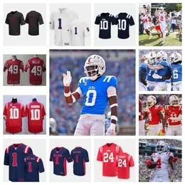 Ole Miss Rebels Football Jersey 22 Jarell Stinson 73 Eli Acker 27 Jalen Knox 97 Jamond Gordon 15 JJ Henry 4 Quinshon Judkins 82 Simmons 92 Chamberlain Campbell 77 East