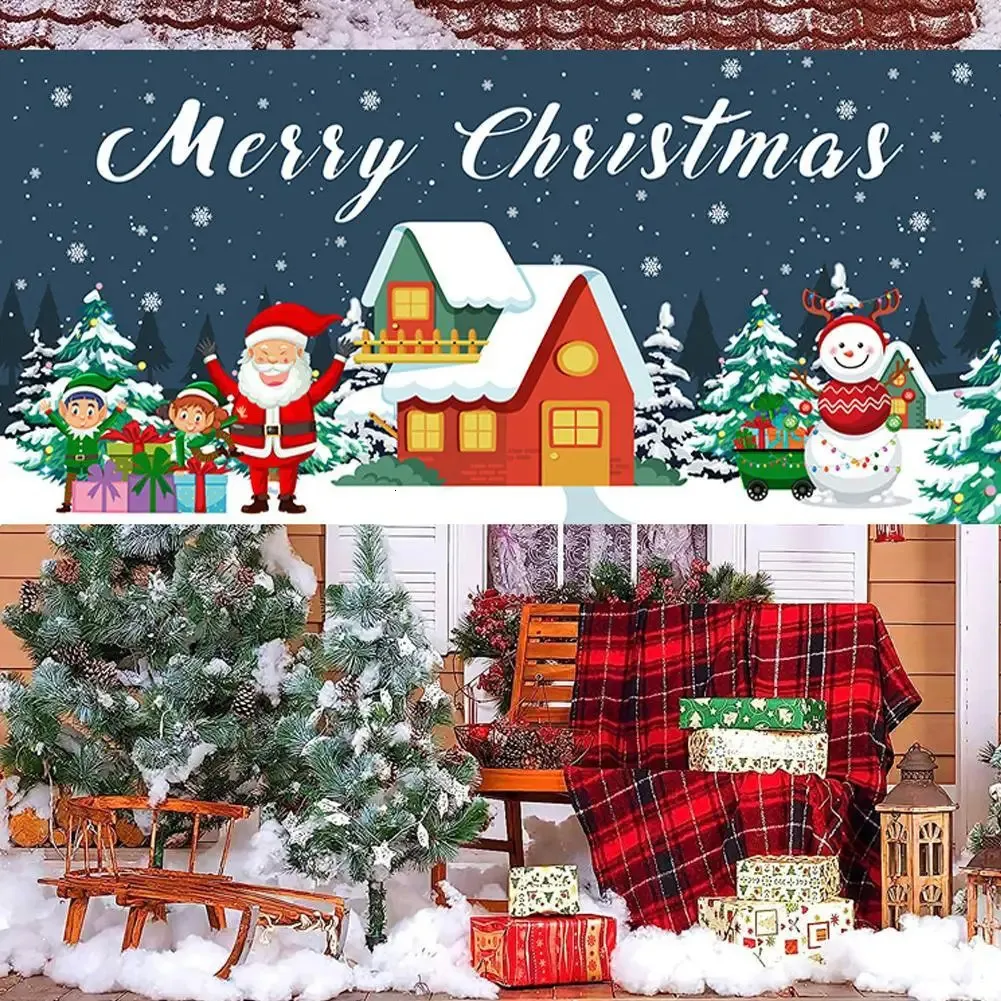 Christmas Decorations Merry Christmas Holiday Banner Garage Door Party Decor Background Wallpaper Background For Festival Celebration Supplies 231024