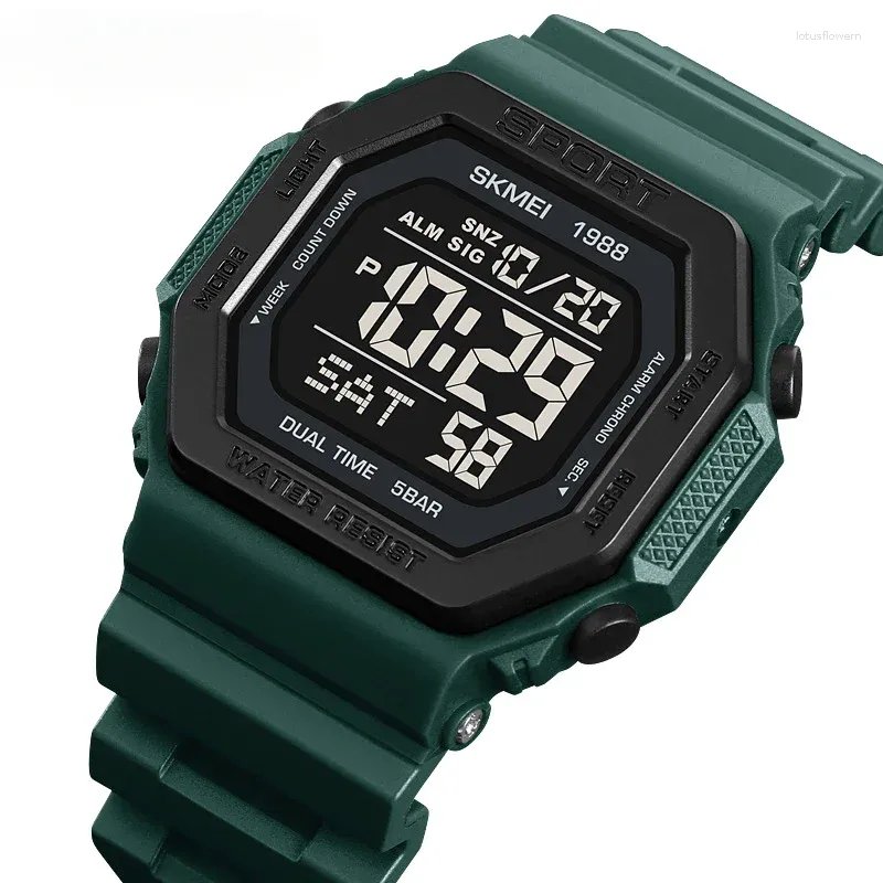 Wristwatches FNGEEN Fashon Back Light Digital Sport Watches Mens Military Countdown Chrono Wristwatch Waterproof Alarm Clock Reloj Hombre