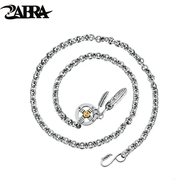 Chokers Zabra 925 Sterling Srebrne Latające Pióro Naszyjnik dla mężczyzn Kobiet Biker Walentynki Party z okazji rocznicy 231025