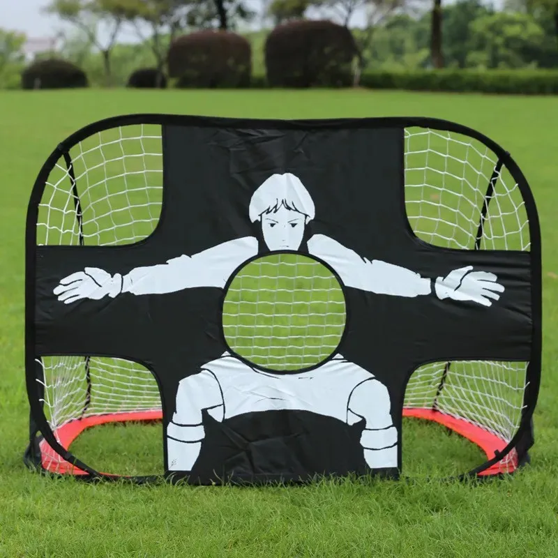 Bollar Folding Soccer Goal Portable Training Mini Children's Football Mål Net Inomhus Utomhus Moverble Toy Soccer Ball 231024