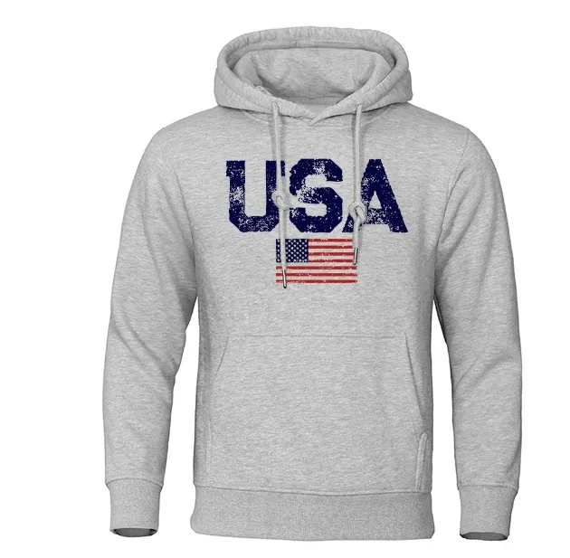 Reel Life, Sweaters, Reel Life Hoodie Mens Xxl 2xl Red American Flag  Pullover Fishing Outdoors Pocket