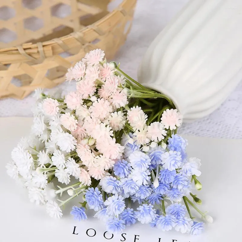 Fleurs décoratives Babysbreath petit paquet artificiel pour la décoration de mariage de Noël Flores Artificiales décor de chambre Bouquet à main