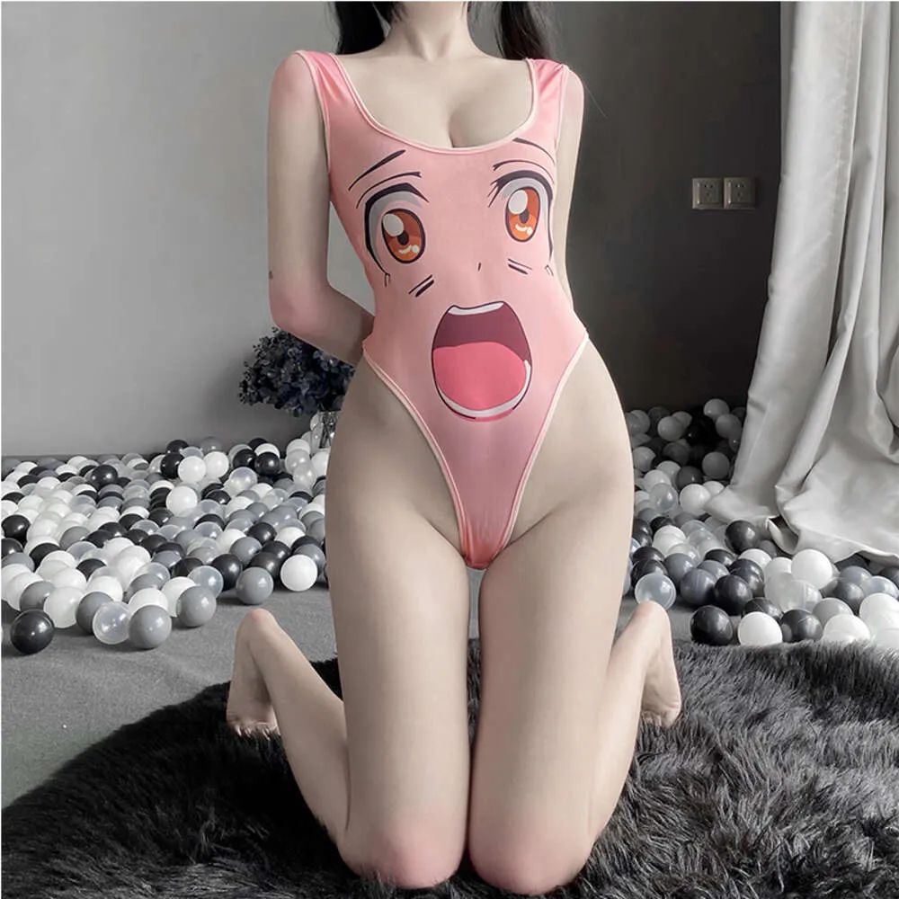 Cosplay Sexy Lingeries Kadın Seti Kawaii Anime Okulu Mayo Babydoll Bodysuit Curvy Açık Kasık Elastik Giyim Ücretsiz Nakliye