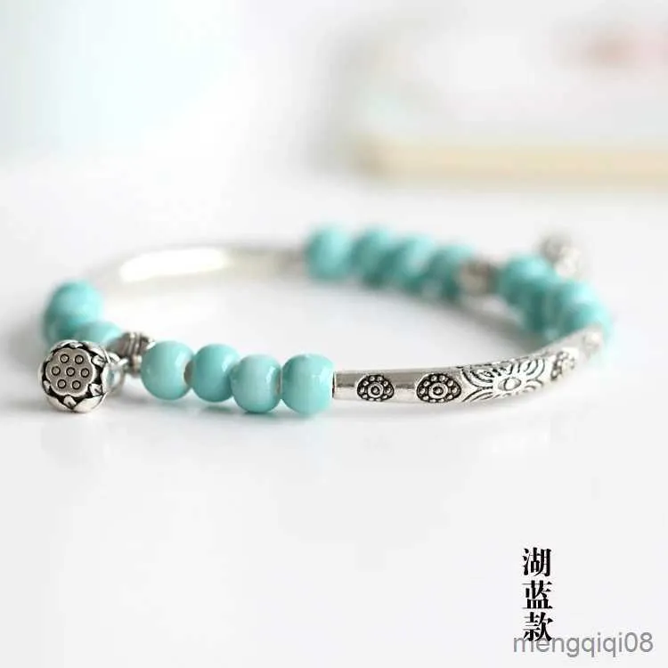 Chain Women's Ceramic hand made DIY Bracelets Artware Retro bracelet for woman girl gift Fashion Jewelery R231025