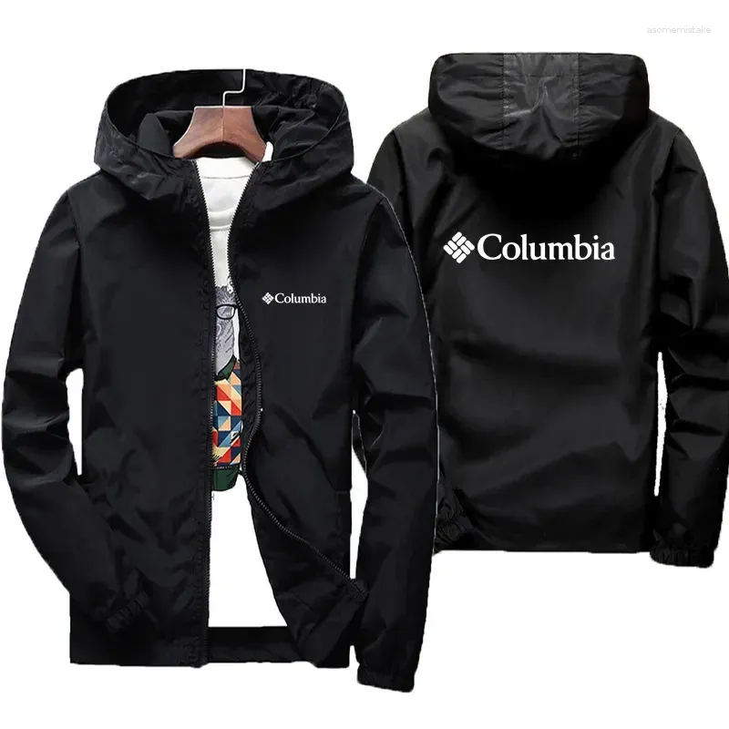 Giacche da uomo Primavera Autunno Giacca da moto impermeabile Giacca a vento con cappuccio Outdoor antivento Taglia S-7XL