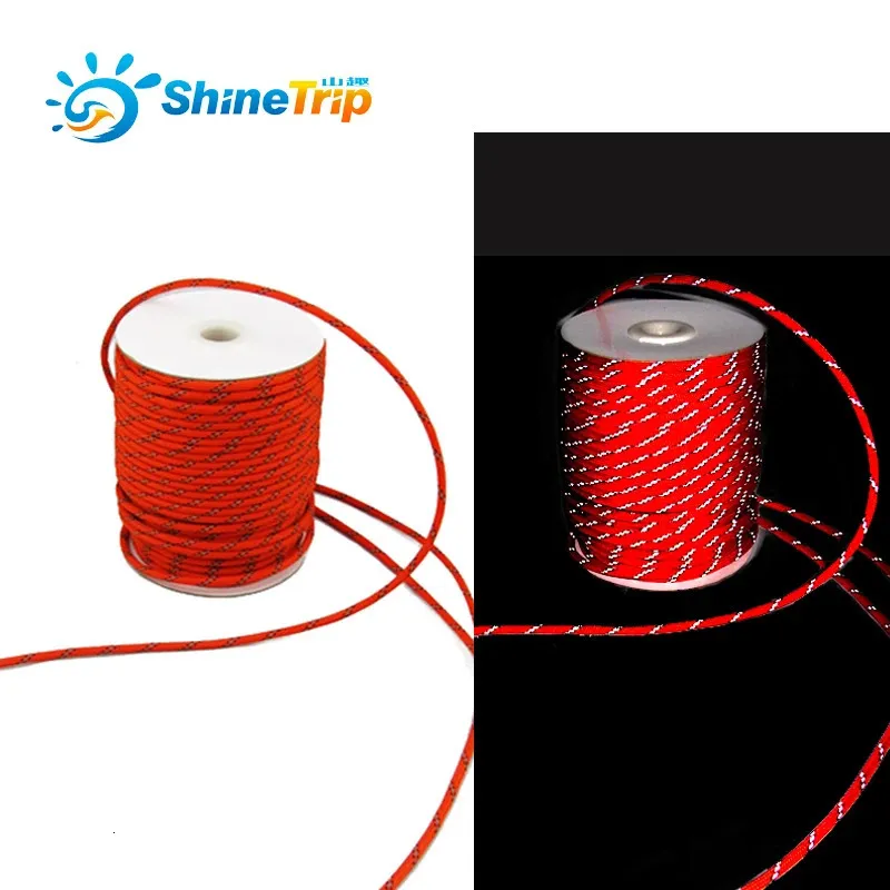 Gadgets extérieurs ShineTrip 5MM diamètre réfléchissant Paracord chaîne coupe-vent tente corde Guy ligne pour Camping Kit R 231024