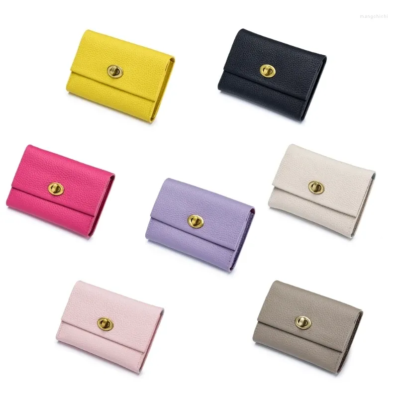 Titulaires de cartes 4XFF PU S Porte-monnaie Porte-monnaie Cadeau d'affaires Poche pour hommes Femmes Porte-monnaie Sac d'argent