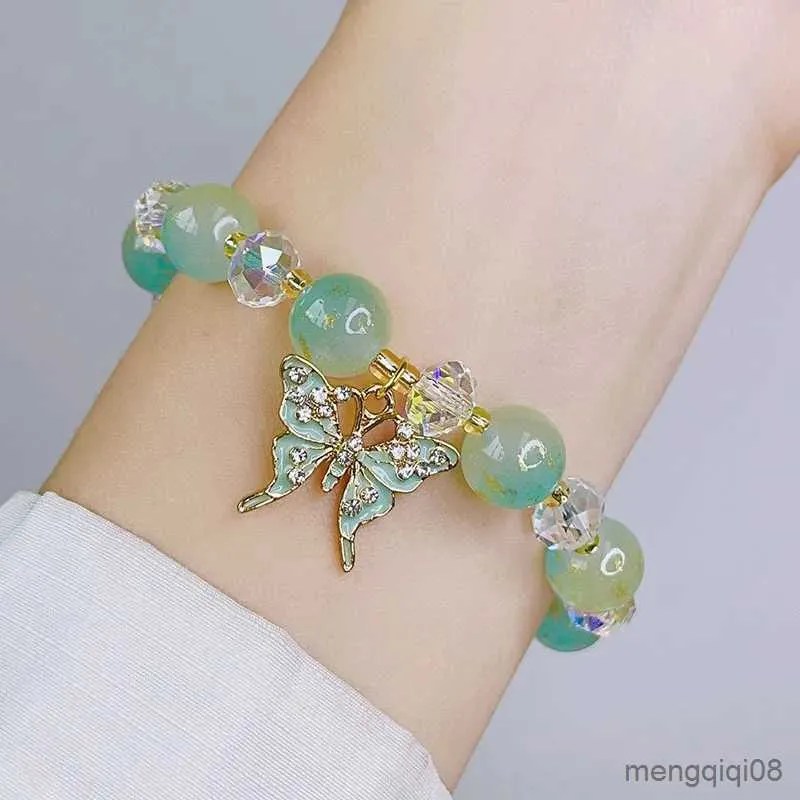 Chain 8mm Bear Grape Green Sky Blue Pink Red Crystal Bracelets for Women Fashion Jewelry R231025