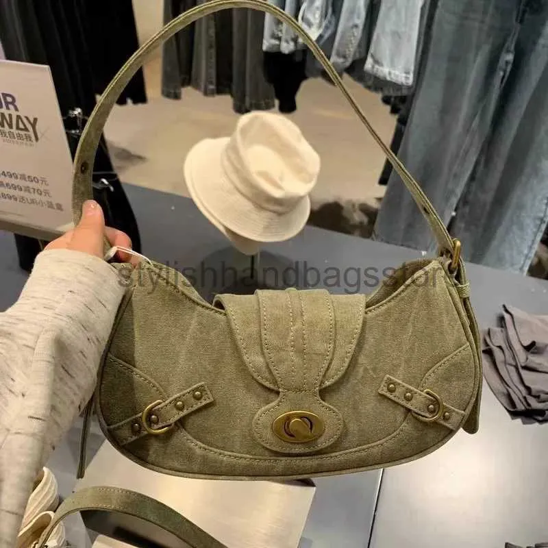 Sacs à bandoulière Sacs à main Sac de lingerie de mode vert cousu aux États-Unis personnalité à l'été 2023 sac à fermeture éclair sac de selle pour femmetylishhandbagsstore