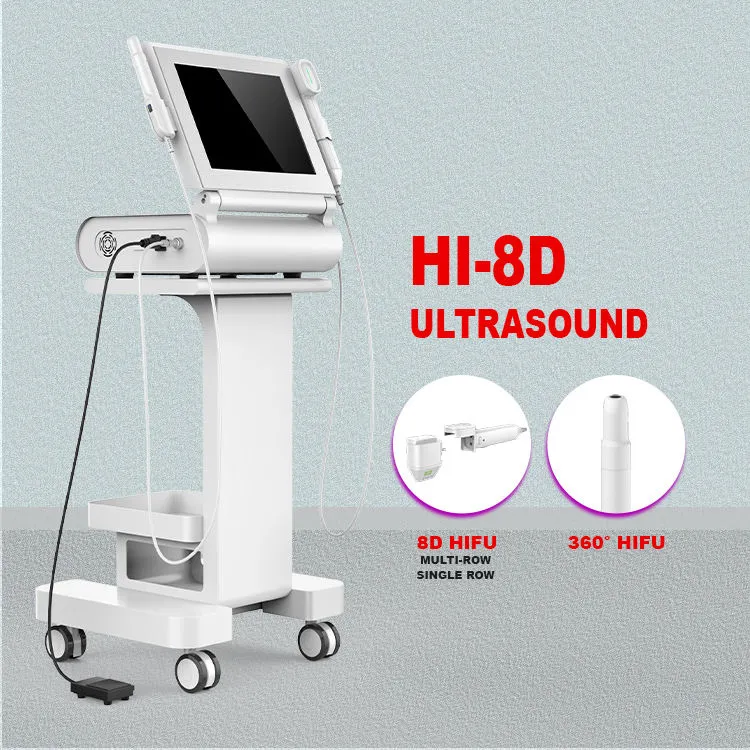 Pro HIFU Facial 8D Echografie Gezichtsrimpel Nek verwijderen Gezichtsschoonheidsapparaat Gezichtsliftmachine Hifu-cartridges 8D 7Mhz Vetverbranding Hifu Esthetisch instrument