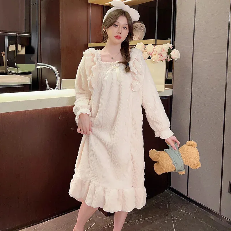 Bonito Camisón De Franela Para Niña, Pijama Con Capucha De Manga Larga Bonito Sanrios My Melody Cinnamoroll Kawaii Otono E Invierno Regalo Para Ninos