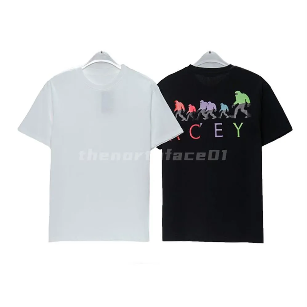 Designer Fashion Brand Mens T Shirt Luxury Color-blocking Letter Print Short Sleeve Round Neck Summer Loose T-shirt Top Black Whit250b