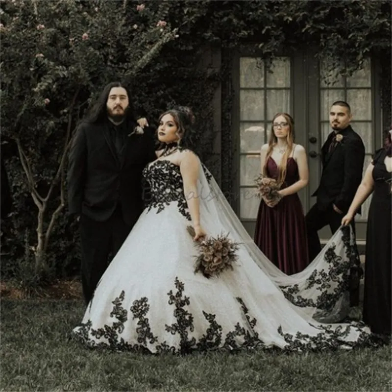 Wedding Dress Vestito Bianco E Nero Per Matrimonio Abito Da Sposa