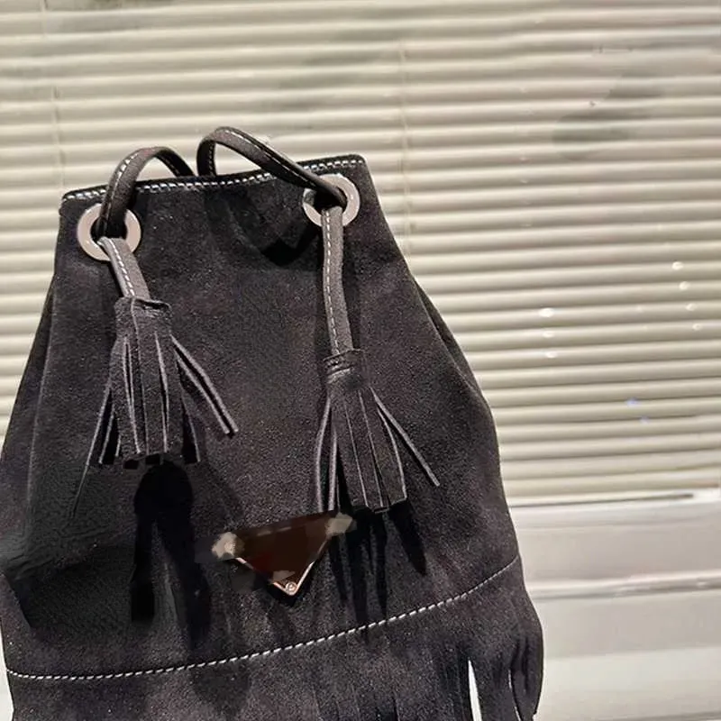 Sac de créateur pour femmes, sacoche P, portefeuille en cuir, sac à franges Anti-fourrure