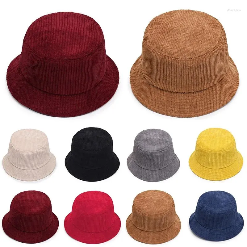 قبعات اللون الصلبة سروال الصياد القبعة الخريف شتاء دافئ دلو القبعات واسعة الحافة أغطية الهيب هوب غوروس الرجال نساء بنما كاب كاب