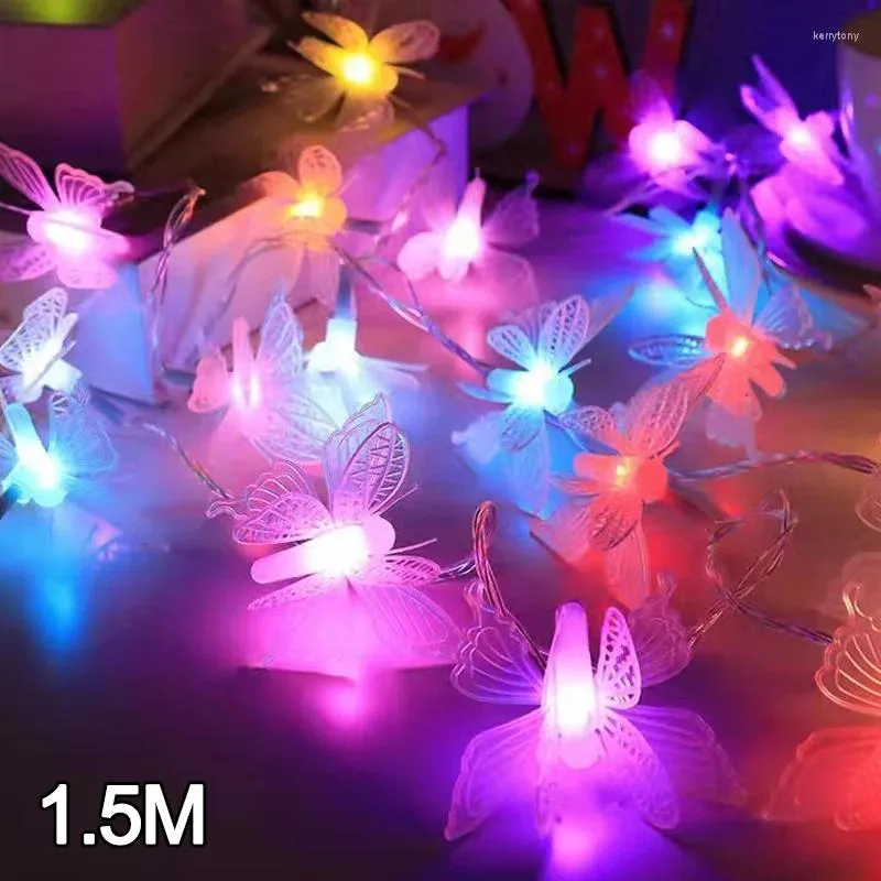 Cordas LED Light String Colorido Borboleta Lâmpada Bateria Alimentada para Casa Festa de Casamento Natal Decoração Ao Ar Livre Luzes de Fadas