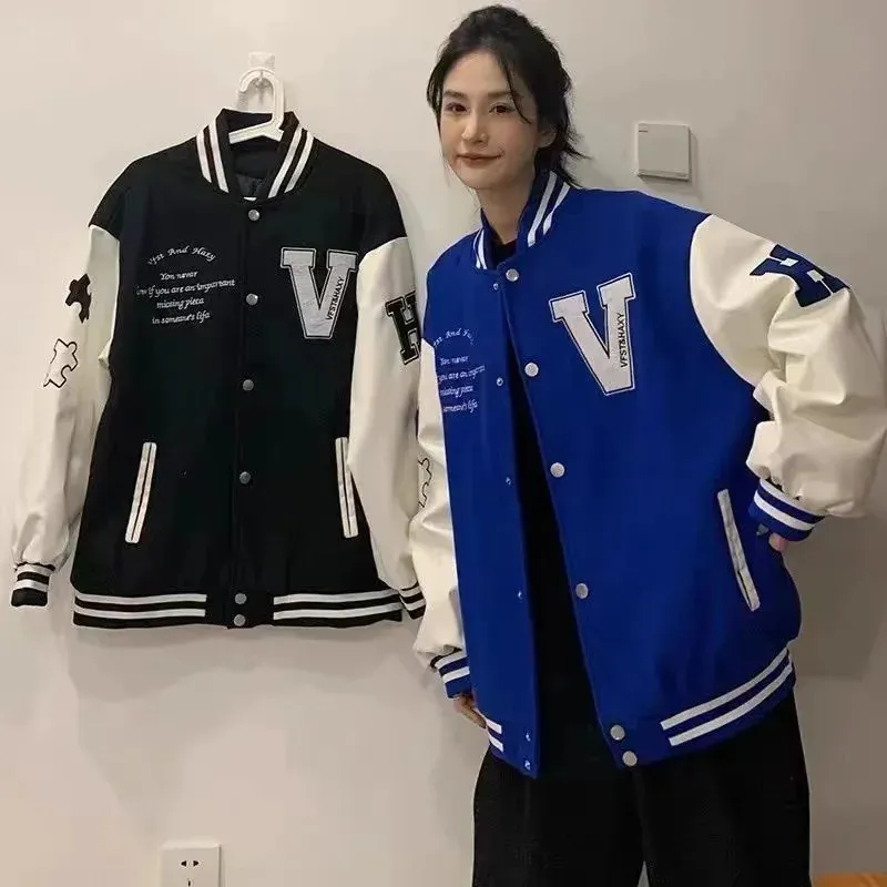 Sweats à capuche pour femmes Sweatshirts Version coréenne Vintage Bomber Jacket Femmes Harajuku Mode College Uniforme Varsity Femelle Surdimensionné Y2k Streetwear Top 231023