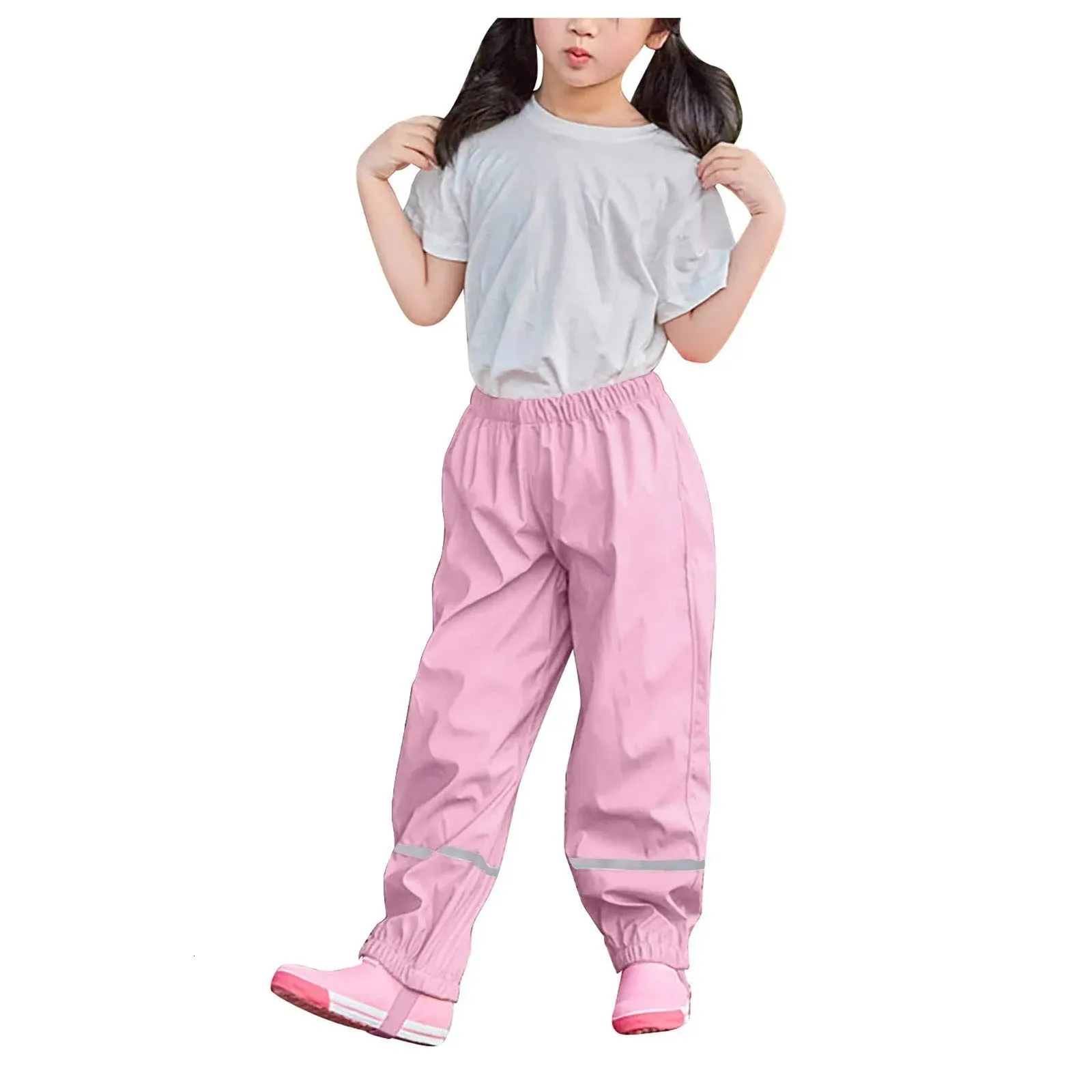 Pantalons enfants imperméable pantalon de pluie imperméable dessin animé enfants salopette boue respirant pour filles garçons 231025